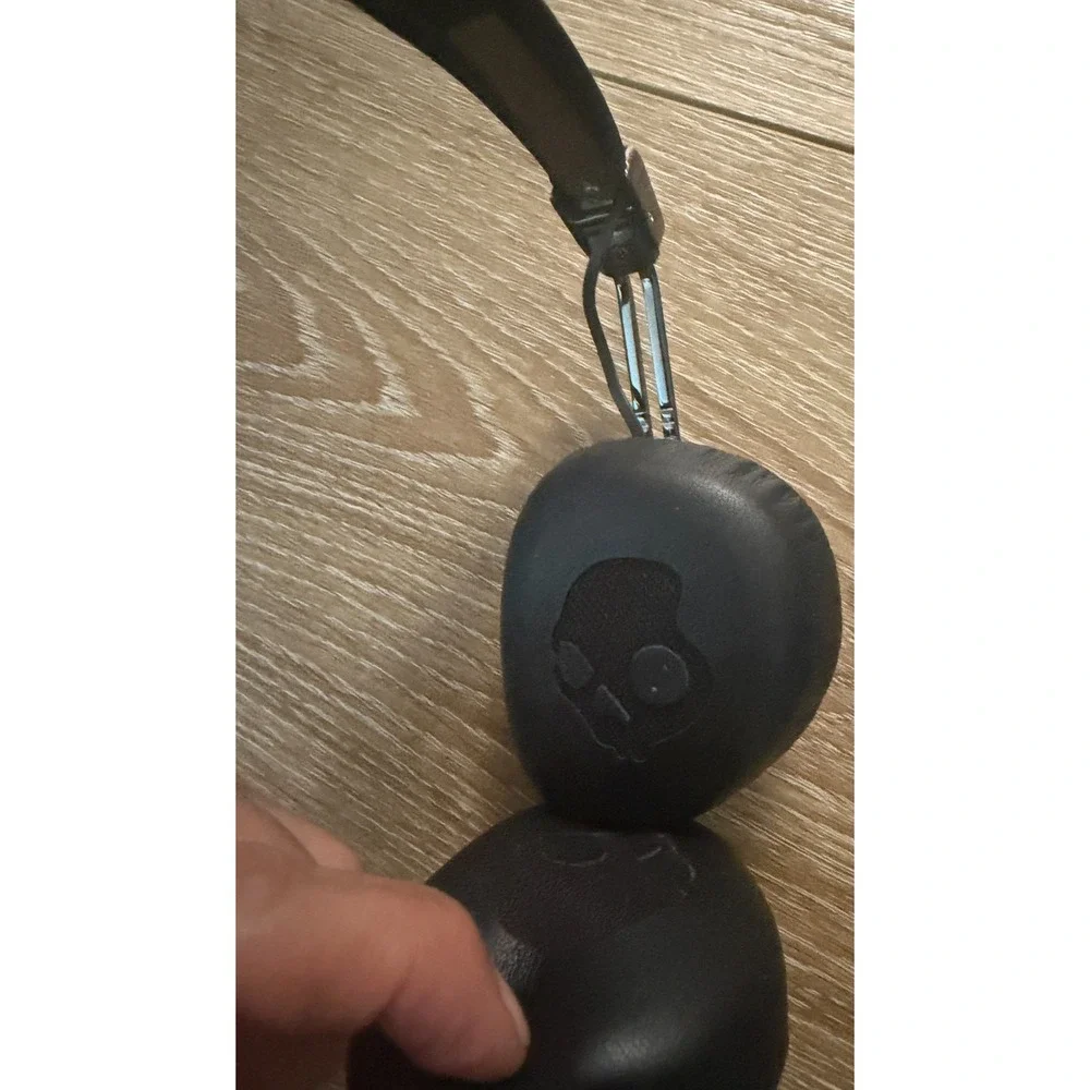 Skullcandy Navigator On-Ear Headphones Polished Black Tested Working No Cable